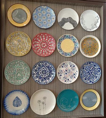 Multicolor Ceramics Ceramic Wall Plates, Round, Packaging Type: Box at ...