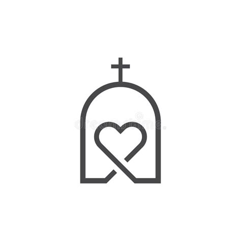 Love Church Logo Vector Simple Illustration Stock Vector - Illustration of insignia, holy: 257662227