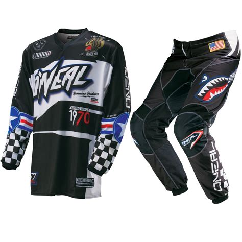 Oneal NEW 2017 Youth Mx Gear Element Afterburner Black Kids Motocross ...