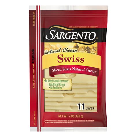 Save on Sargento Swiss Cheese Slices Natural - 11 ct Order Online Delivery | Giant