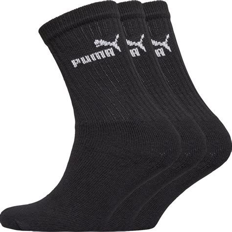 Buy Puma Mens Three Pack Crew Socks Puma Black