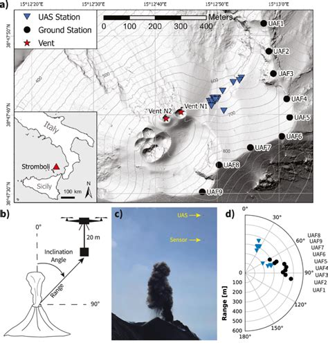 Study area map. (a) Map showing the locations of the active vents ...