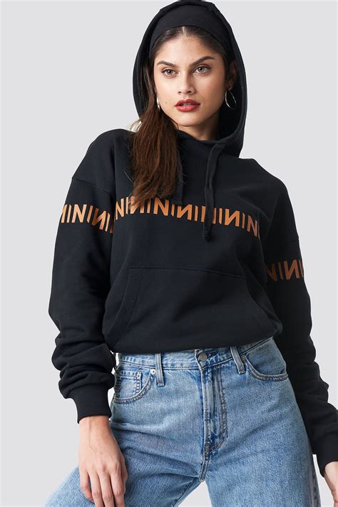 N Branded Hoodie Black | na-kd.com