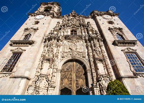 Facade of the Templo San Cayetano Church in Guanajuato in Mexico Stock ...