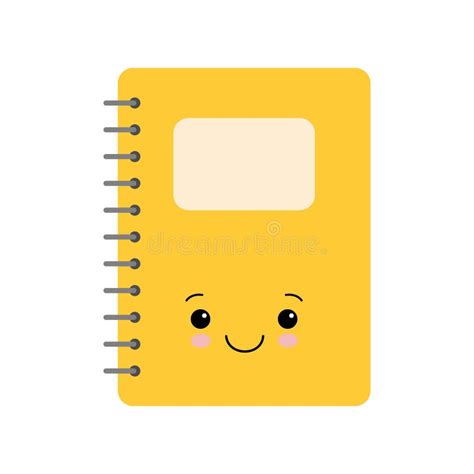 Yellow Notebook Icon. Flat Illustration of Yellow Notebook Vector Icon for Web Design Stock ...