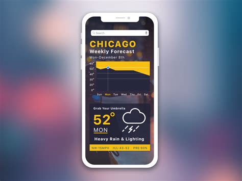 Weather App Mockup by Sergio Herrera on Dribbble