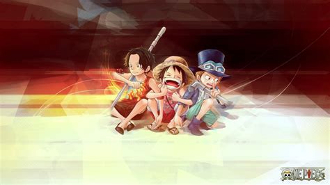 Ace, Sabo and Luffy on One Piece Anime Wallpaper