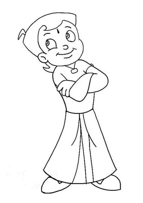 Chhota Bheem Coloring Page for Kids. Free Printable Chhota Bheem ...