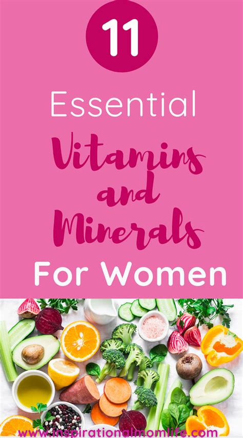 Essential Vitamins and Minerals for Women - Inspirational Mom Life