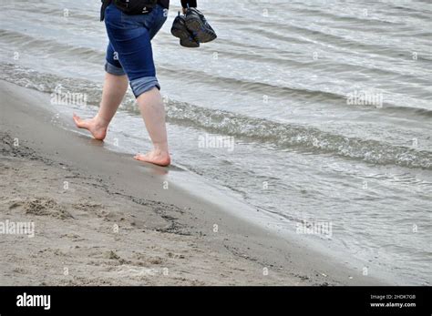 beach, walk, barefoot, beaches, seaside, walks, barefoots Stock Photo ...