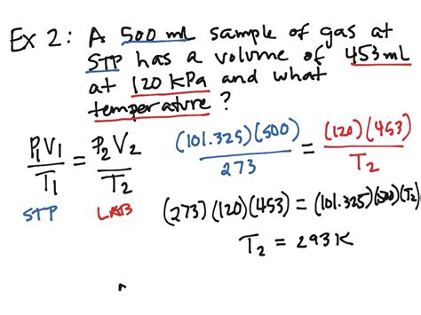 Ideal Gas Law Equation Example