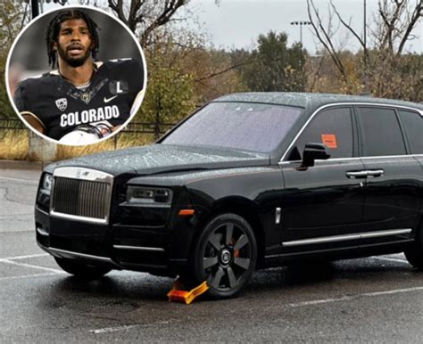 Colorado QB Shedeur Sanders Has His $375K Rolls Royce Booted By Campus ...