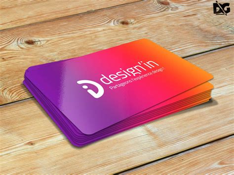 Free Glossy Business Card Mockup