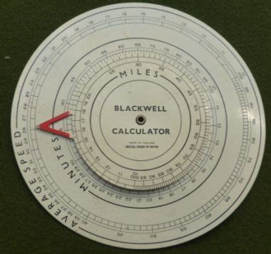 Priory Antiques | BLACKWELL AVERAGE SPEED CALCULATOR