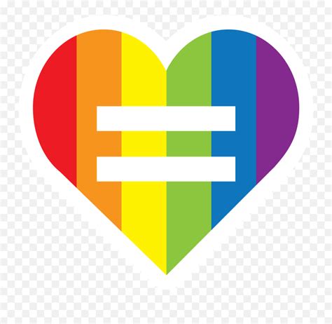 Rainbow Heart With Equal Sign - Transparent Equality Heart Emoji ...