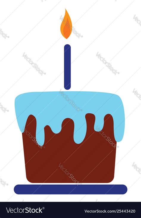 Image blue cake - birthday cake or color Vector Image