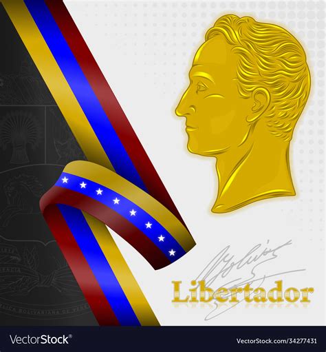 Design simon bolivar liberator venezuela Vector Image