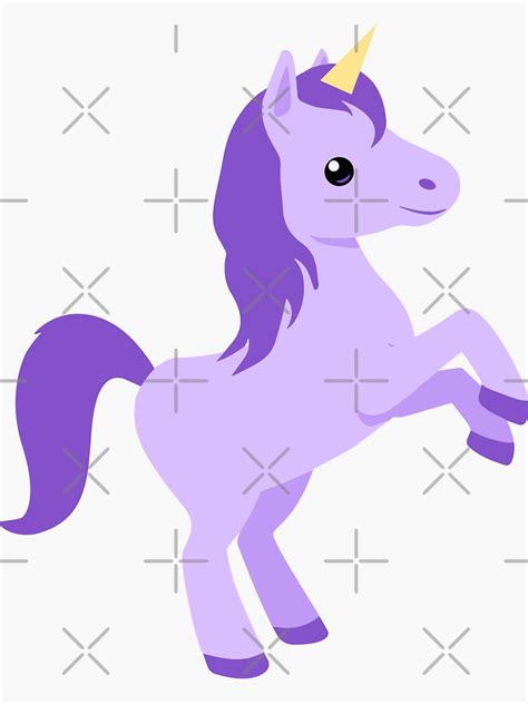 "Cute Purple Unicorn" Sticker for Sale by SatisfiedStckrs | Redbubble