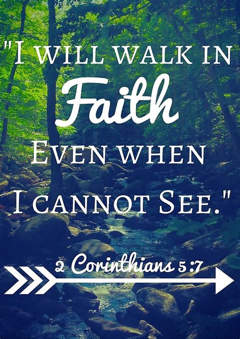 "Faith Bible Verse- 2 Corinthians 5:7 (Summer Forest)" Art Prints by m4rg1 | Redbubble