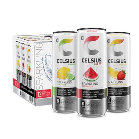 CELSIUS Sparkling Energy Drink Poolside Variety Pack, 12 cans / 12 fl ...