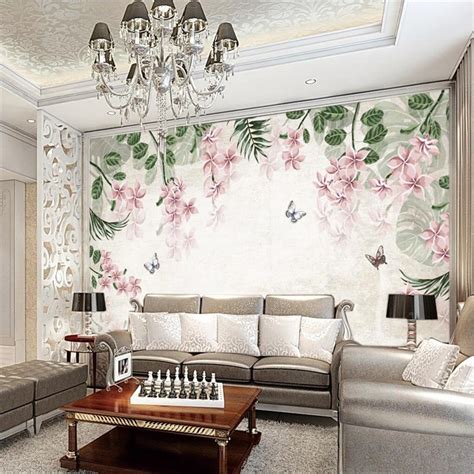 beibehang Retro floral background murals Mural Wallpapers Home Decor Photo Background Flower ...