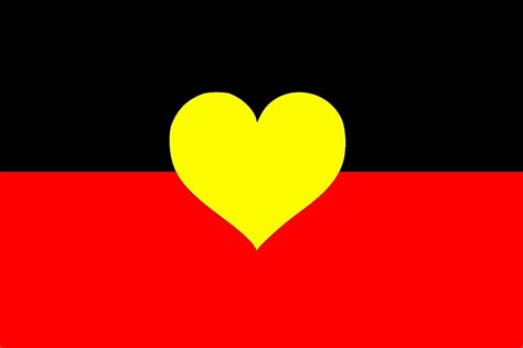 "Aboriginal Heart Flag" by ArchieMoore | Redbubble