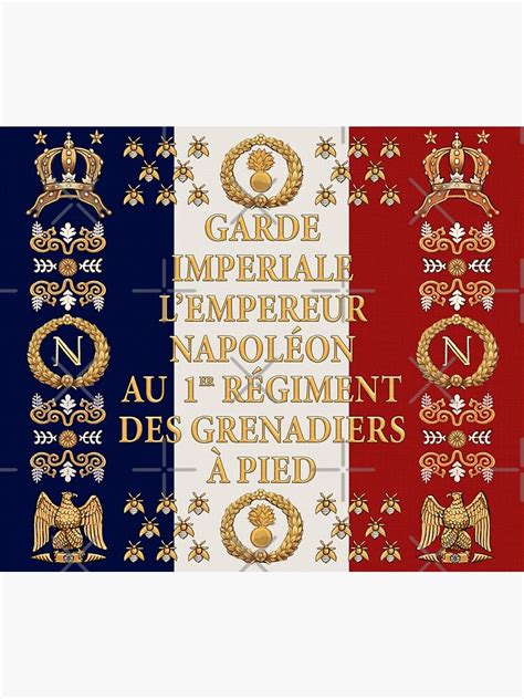 "Napoleonic French "1er Garde Imperiale" flag" Tapestry for Sale by ...