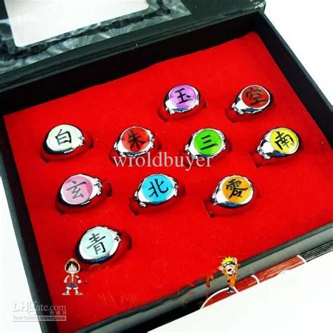 Hot Sell ! Naruto Rings /NARUTO Akatsuki Cosplay Member's Ring Set, $26 ...