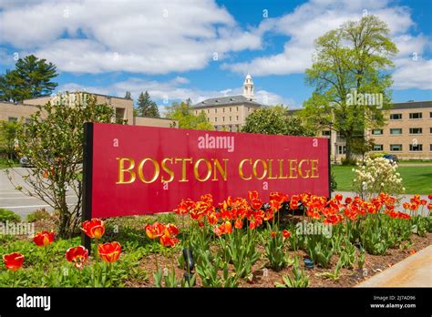 Sign and campus map in Boston College Brighton Campus, Brighton, city ...