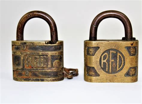 Vintage, Brass Padlocks, Rural Free Delivery, Postal Service Locks, RFD Padlocks, Mail Locks