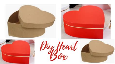 How To Make Heart Shaped Paper Gift Box Heart Box Art and Craft Making Paper Box Diy Paper Box ...