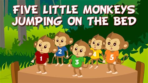 Five Little Monkeys Jumping on the Bed | Nursery Rhymes for Kids | Kidz Rhymes - YouTube