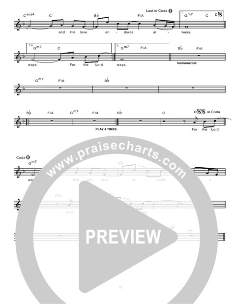 For The Lord Is Good Sheet Music (Hillsong Worship) - PraiseCharts