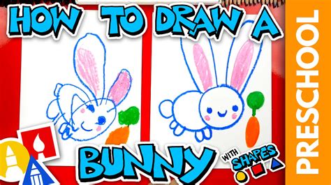 Drawing A Bunny With Shapes - Preschool - Art For Kids Hub