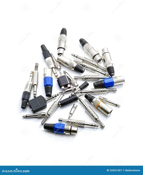 Audio connectors stock image. Image of movie, studio - 32551457