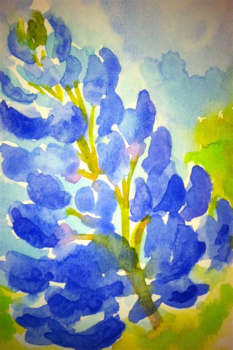 Original Watercolor Bluebonnet available in various sizes at ...