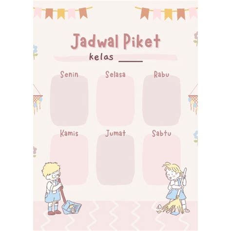 Jual stiker jadwal piket kelas | Shopee Indonesia