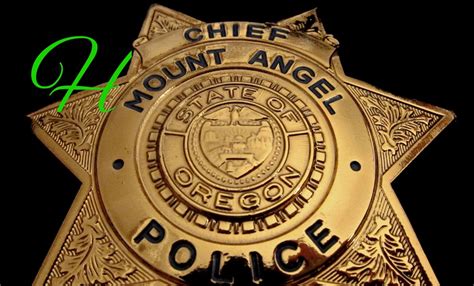 Collectors-Badges Auctions - Police badge / Chief, Mount Angel Police, Oregon, hallmark