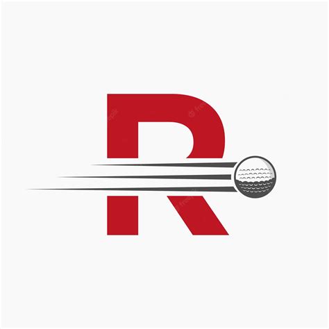 Premium Vector | Letter r golf logo design initial hockey sport academy ...