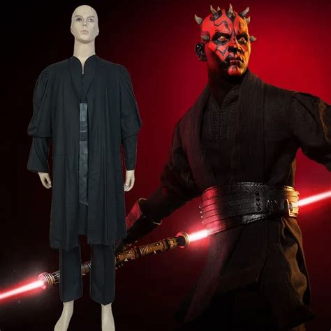 Star Wars Cosplay Costume Darth Maul Cosplay Costume Tunic Robe With Uniform Darth Maul Costume ...