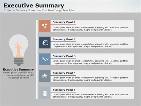 Executive Summary Slide Ideas