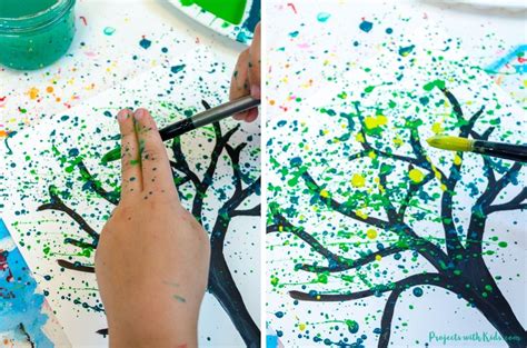 Jackson Pollock Inspired Splatter Painting for Kids - Projects with Kids