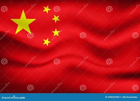 Flag of China. Chinese National Symbol in Official Colors. Template ...