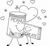Peanut Butter And Jelly Coloring Page Sketch sketch template