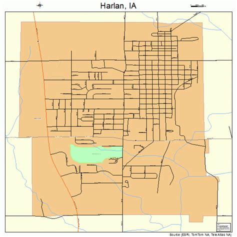 Harlan Iowa Street Map 1934500