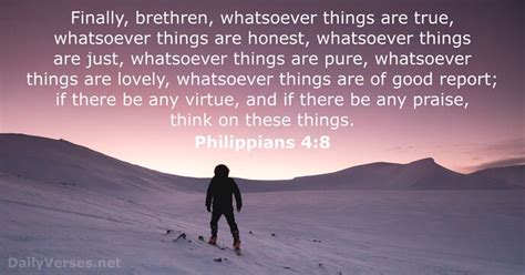 Philippians 4:8 - Bible verse (KJV) - DailyVerses.net