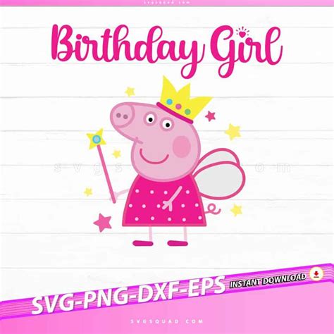 Peppa Pig Girl Svg