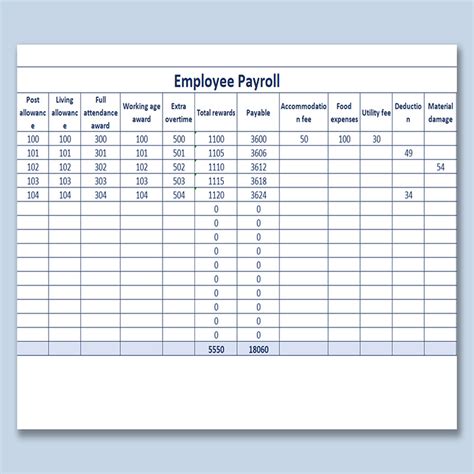 Free Excel Payroll Template