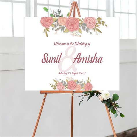 Floral Wedding Welcome Sign – 10