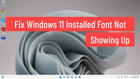 Fix Windows 11 Installed Font Not Showing - YouTube